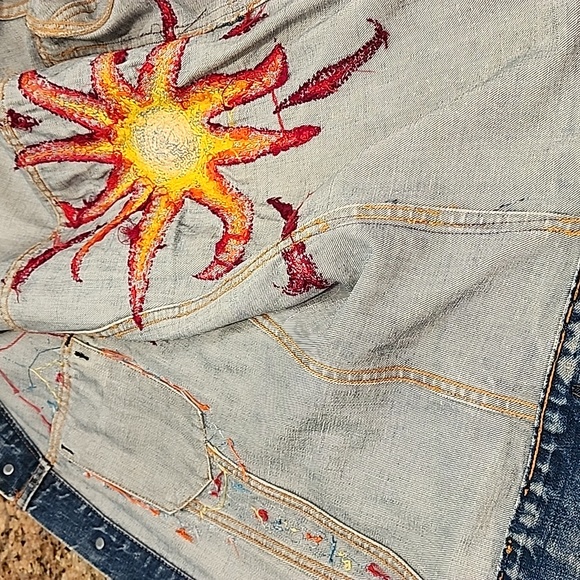 Hand Embroidered Jean Jacket - Picture 9 of 12